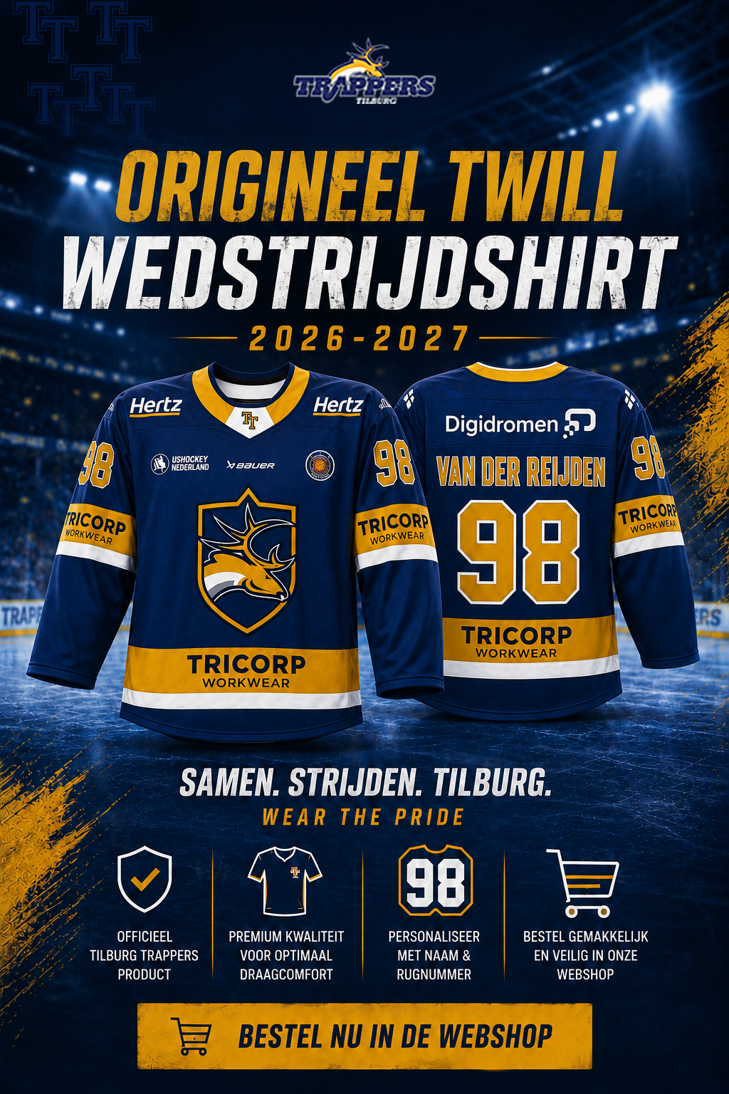 Wedstrijdshirt Tilburg Trappers – Twill (seizoen 26/27) - Image 2