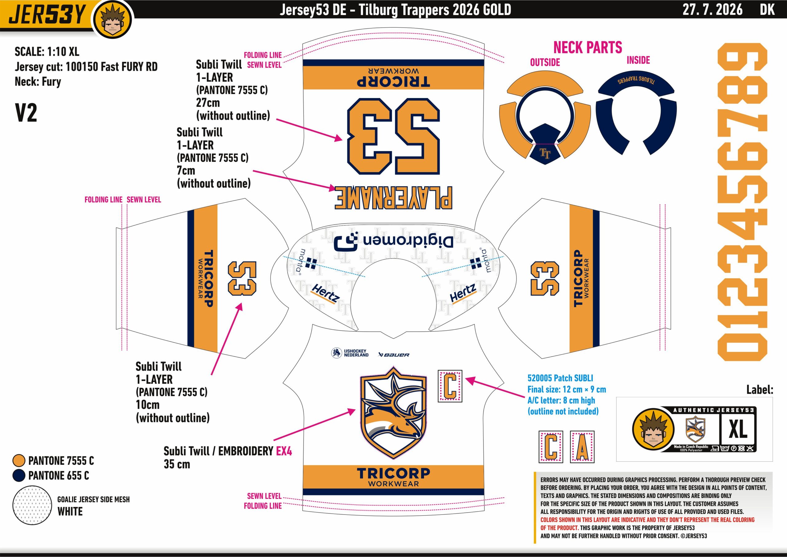 Wedstrijdshirt Tilburg Trappers – Twill (seizoen 26/27) - Image 4